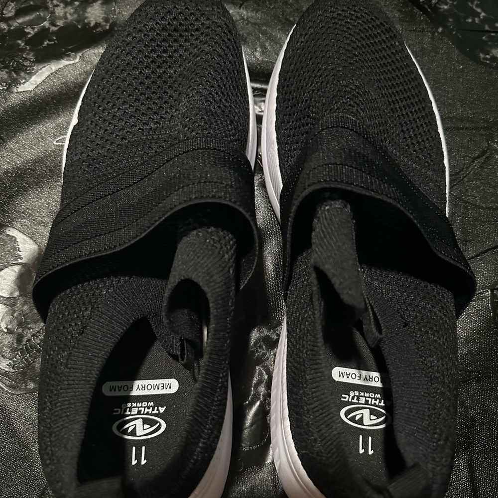 Black Athletic Works Slip-On Sneakers